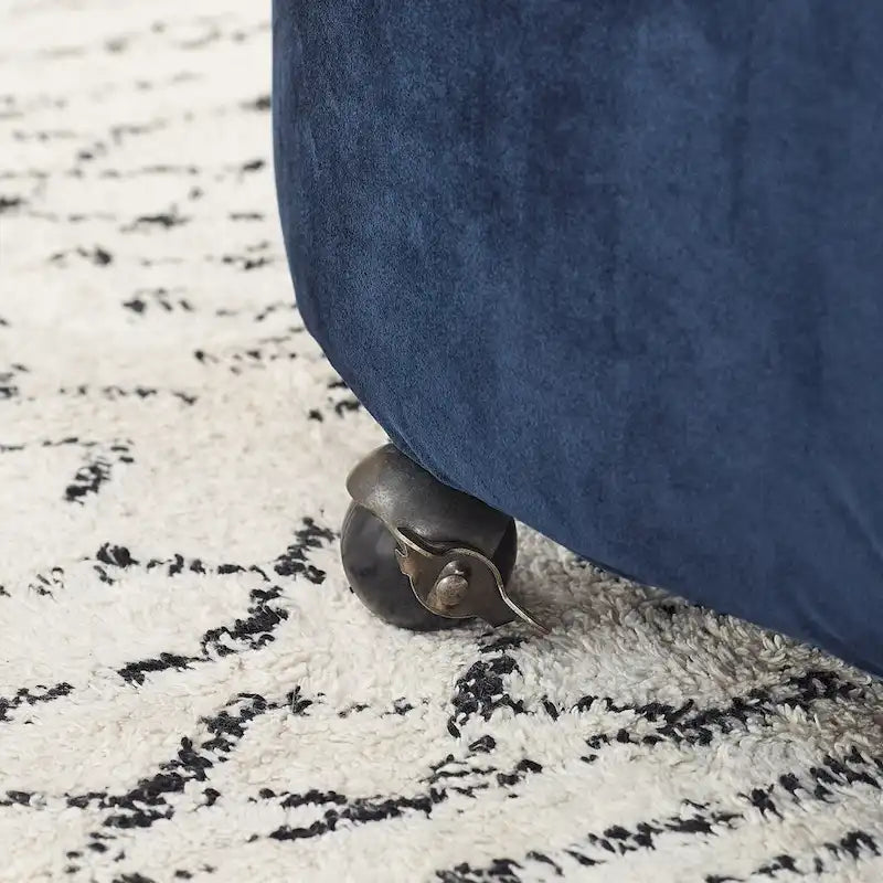 Blue Modern 30 Swivel Tufted Accent Chair