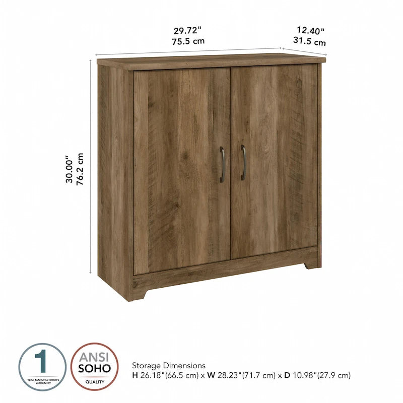 Bush Furniture Cabot Small Storage Cabinet with Doors