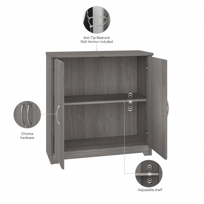 Bush Furniture Cabot Small Storage Cabinet with Doors