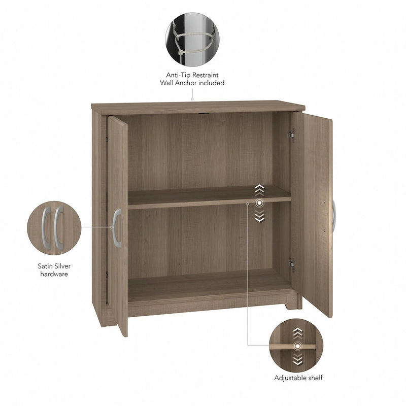 Bush Furniture Cabot Small Storage Cabinet with Doors