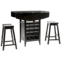 SAFAVIEH Mascha 3-Piece Set Drop Leaf Pub Table - 36 W x 36 L x 36 H - 36Wx36Dx36H
