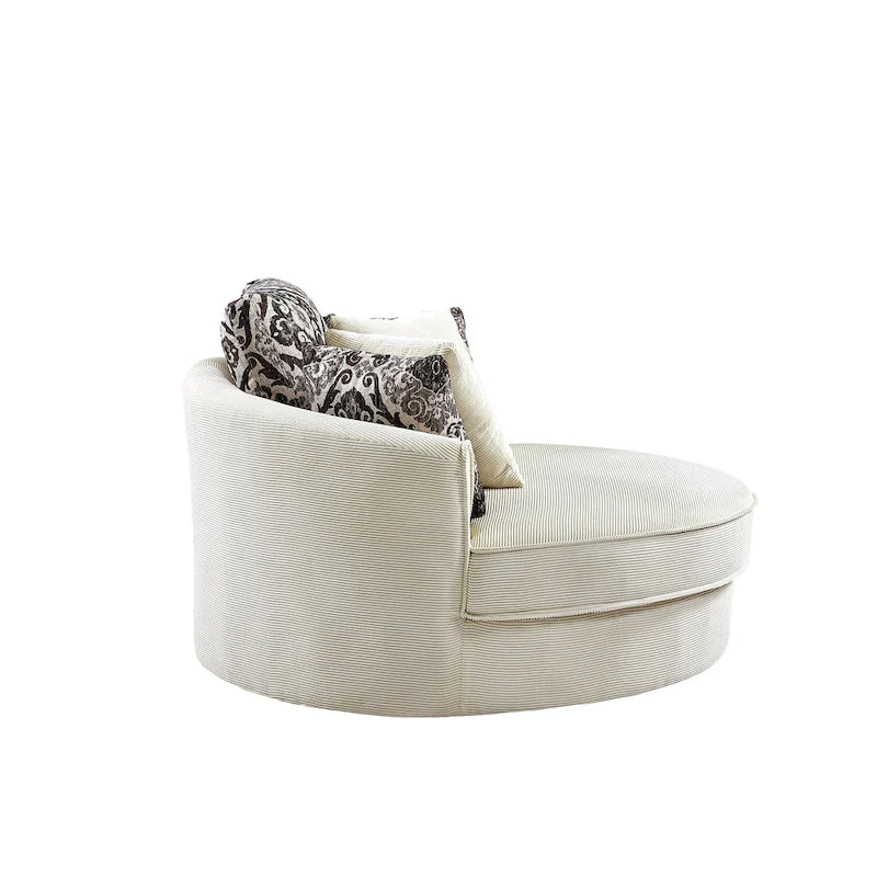 GDFStudio Harrison Swivel Accent Barrel Chair for Relaxed Living