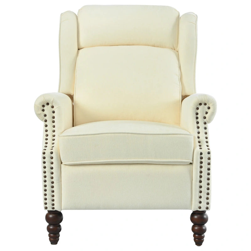 Barnn Upholstered Recliner with Wing Back by Christopher Knight Home