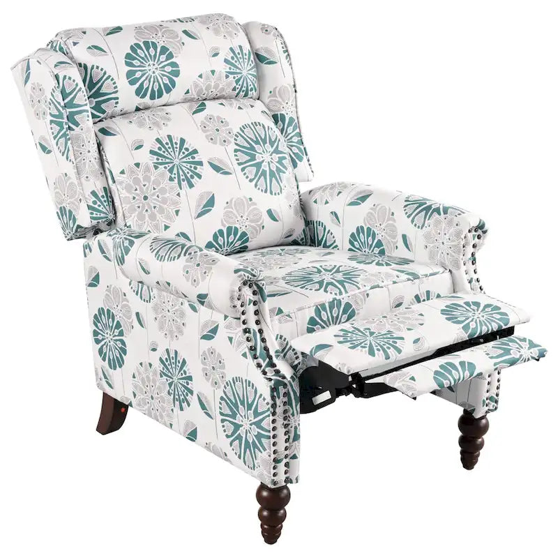 Barnn Upholstered Recliner with Wing Back by Christopher Knight Home