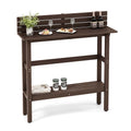 Costway 48 Outdoor Bar Table with Storage Shelf & Adjustable Foot - See Details