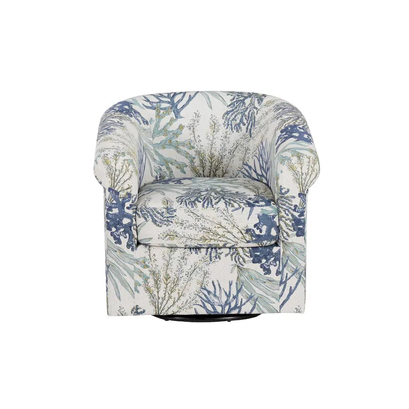 Moriarty Coastal/Beach/Ocean Inspired Swivel Accent Arm Chair