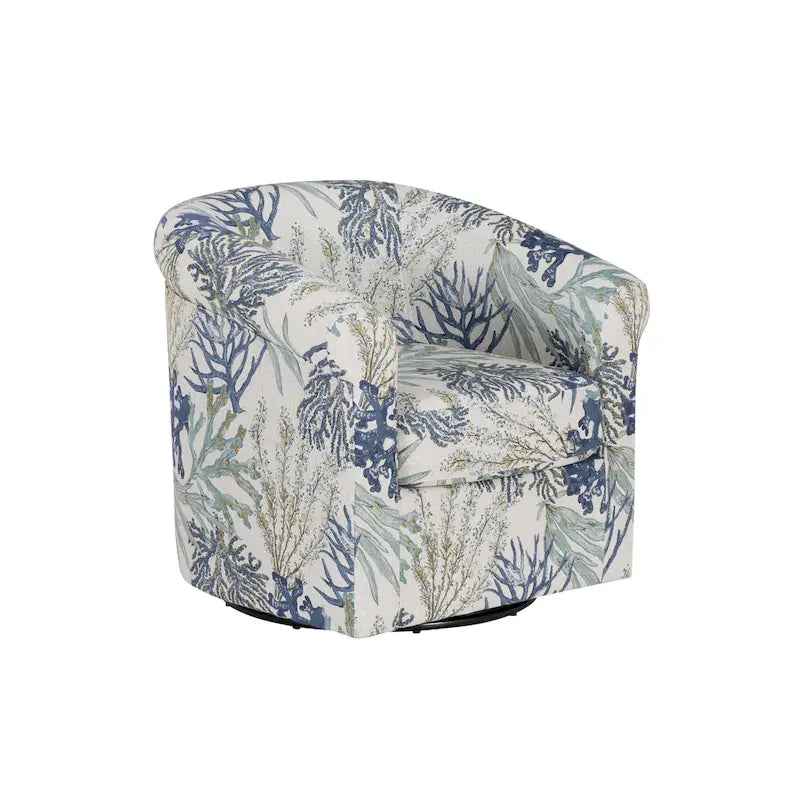 Moriarty Coastal/Beach/Ocean Inspired Swivel Accent Arm Chair