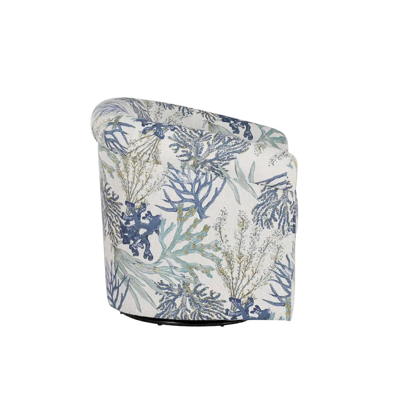 Moriarty Coastal/Beach/Ocean Inspired Swivel Accent Arm Chair