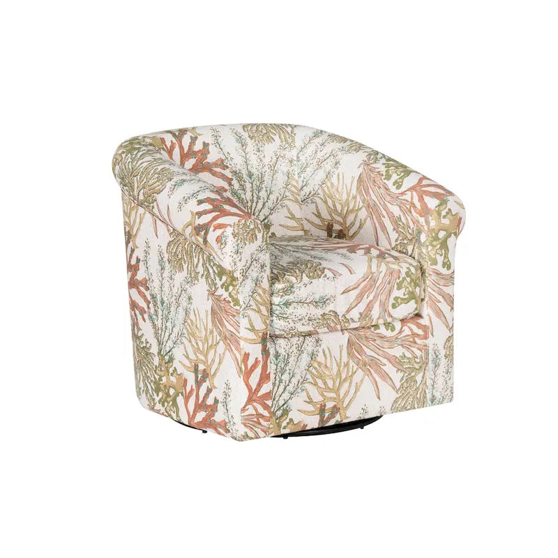 Moriarty Coastal/Beach/Ocean Inspired Swivel Accent Arm Chair