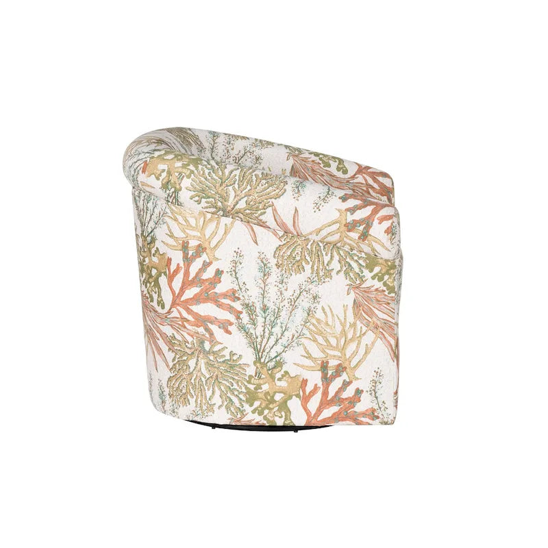 Moriarty Coastal/Beach/Ocean Inspired Swivel Accent Arm Chair