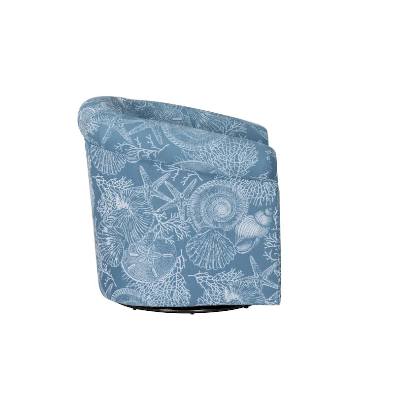 Moriarty Coastal/Beach/Ocean Inspired Swivel Accent Arm Chair