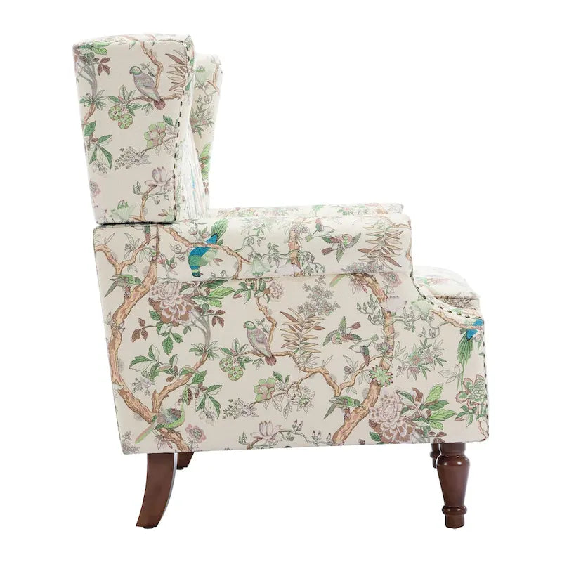 Traditional Nailhead Trim Armchair Accent Chairs Set of 2