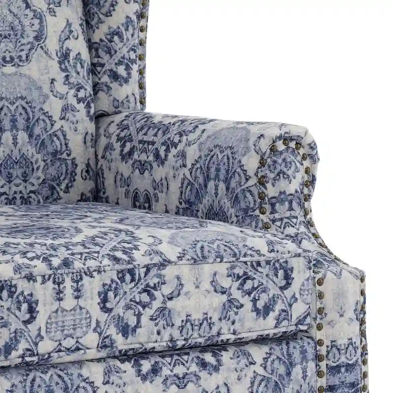 Traditional Nailhead Trim Armchair Accent Chairs Set of 2