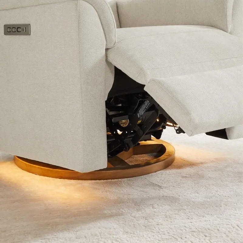 Maire Power Swivel Nursery Recliner Chair with Nightlight