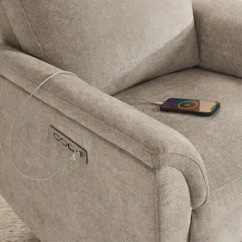 Maire Power Swivel Nursery Recliner Chair with Nightlight