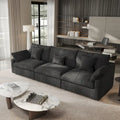 Modern Comfy Linen Sectional Sofa 3-Seater Down Filled Cloud Couch