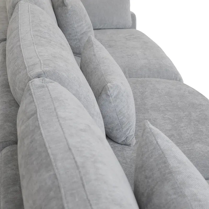 Modern Comfy Linen Sectional Sofa 3-Seater Down Filled Cloud Couch