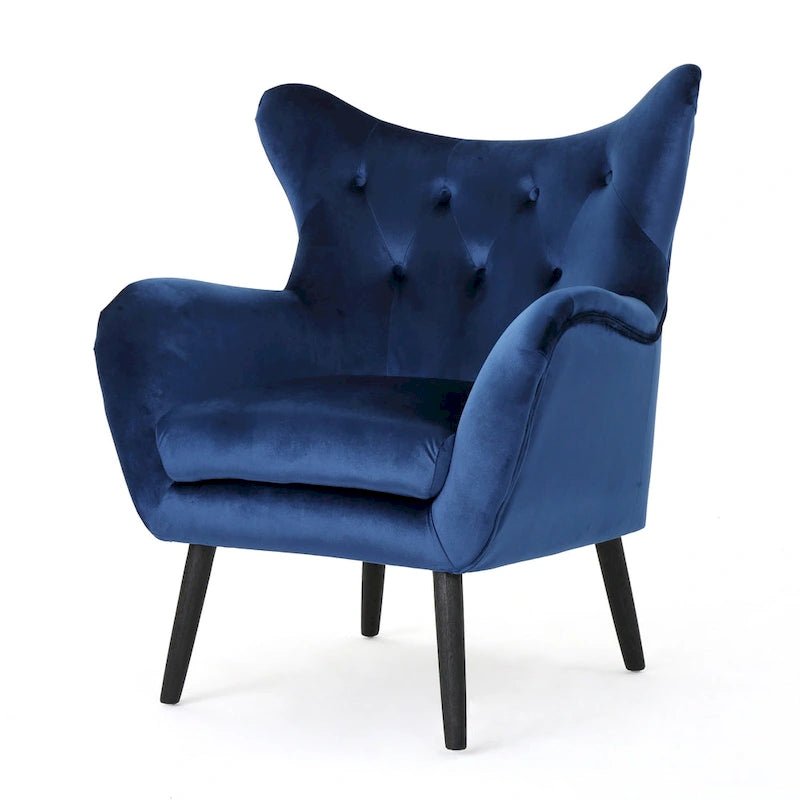34.25 Velvet Wingback Arm Chair
