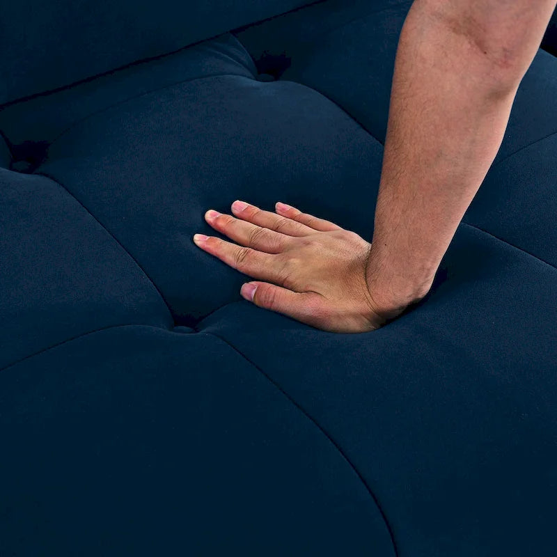 Blue 93 Modular L-Shaped 4-Seater Sofa with Reversible Ottoman