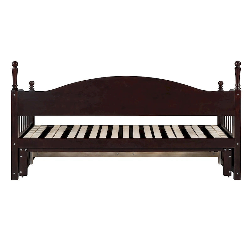 Twin Wooden Daybed with 2 Drawers & Trundle