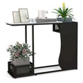 Costway 43.5 Console Table with Faux Marble Top & 2 Storage - See Details