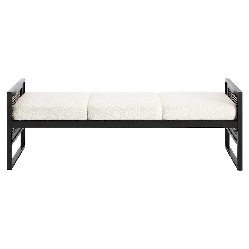 Fabric Upholstered Storage Bench for End of Bed, Entryway - 56.69L x 16.93W x 22.4H