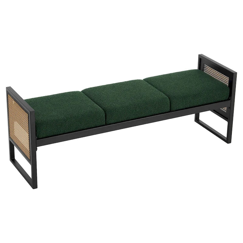 Fabric Upholstered Storage Bench for End of Bed, Entryway - 56.69L x 16.93W x 22.4H