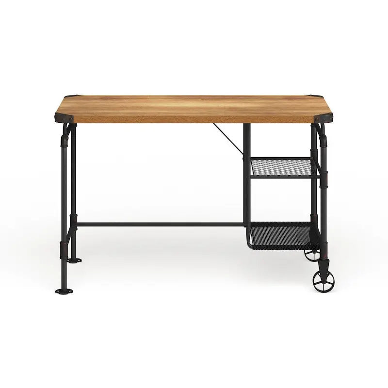 Wini Industrial Black 47-inch Metal Computer Desk by Furniture of America