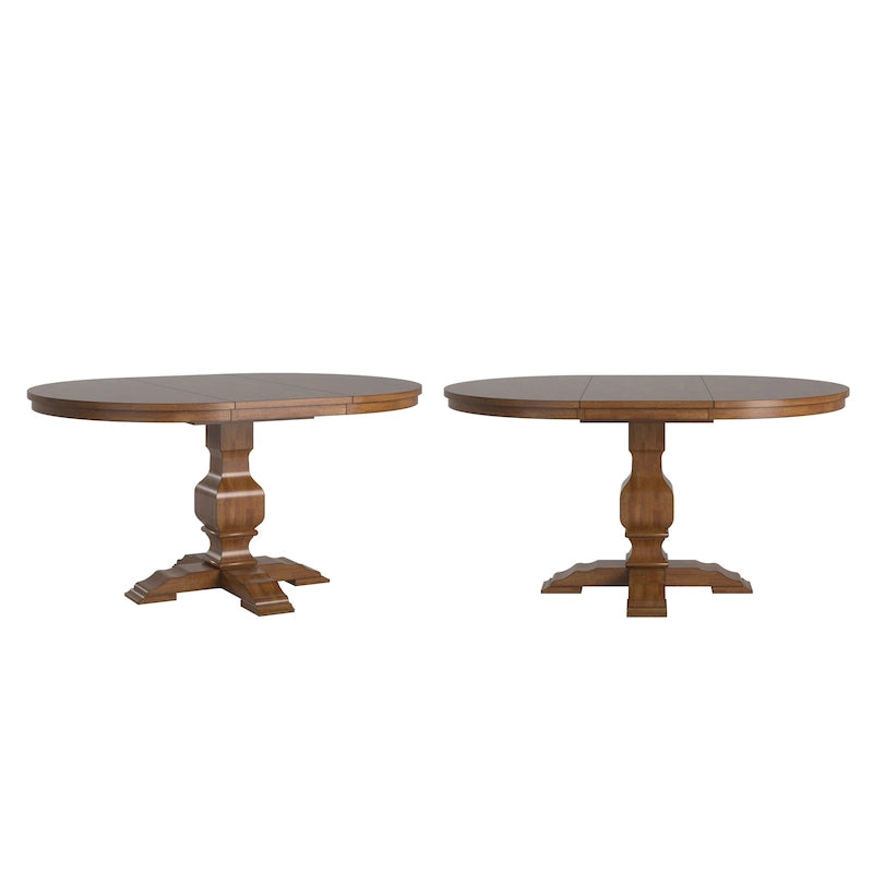 Ronda Two-Tone Oval Solid Wood Top Extending Dining Table