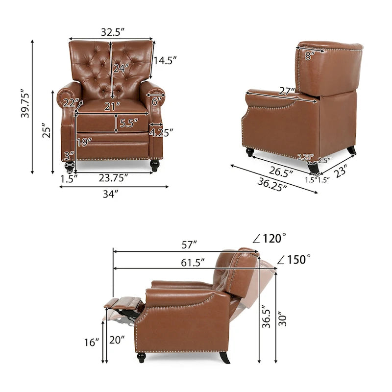Callade Contemporary Upholstered Recliner by Christopher Knight Home