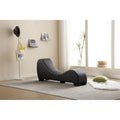 Modern Faux Leather Curved Yoga Chaise Lounge - 13.78 x 62.20 x 25.79