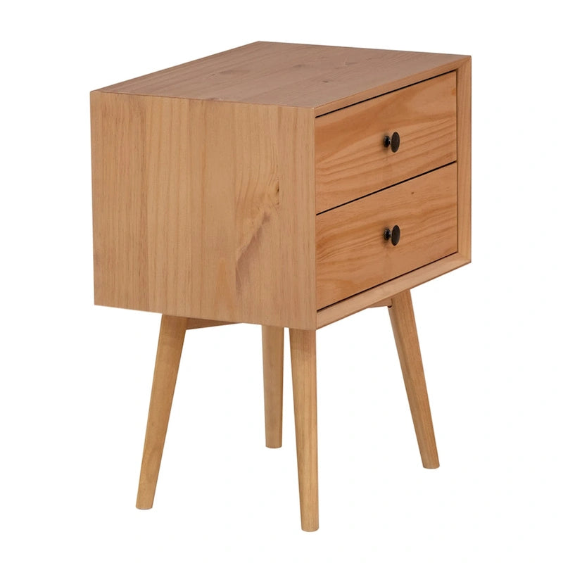 Middlebrook Mid-Century Solid Wood 2-Drawer Nightstand (Set of 2)