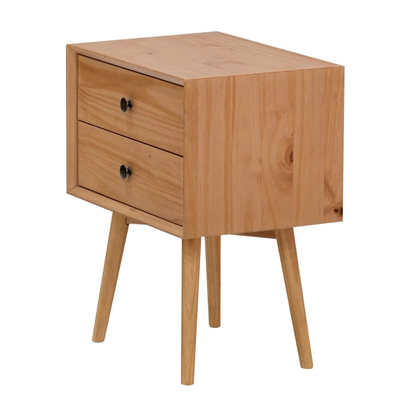 Middlebrook Mid-Century Solid Wood 2-Drawer Nightstand (Set of 2)