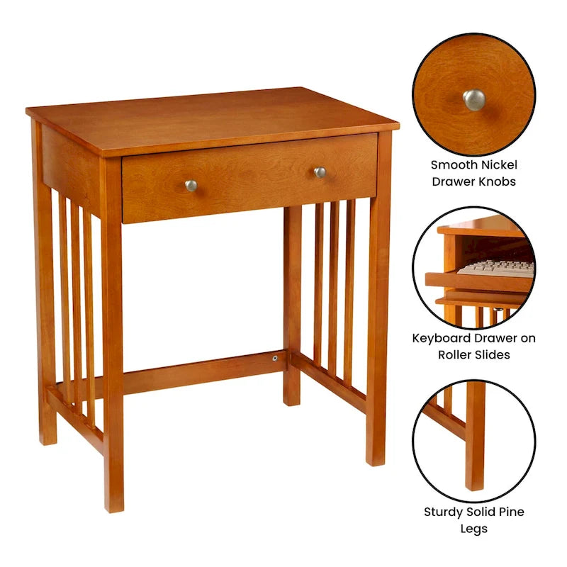 Convenience Concepts Designs2Go Mission Desk with Keyboard Drawer