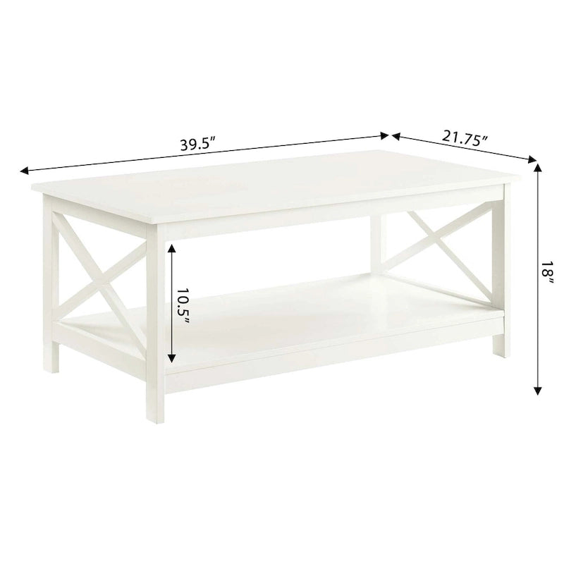 Convenience Concepts Oxford Coffee Table with Shelf