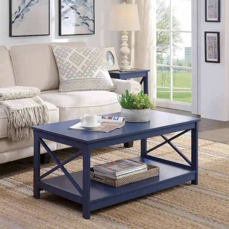 Convenience Concepts Oxford Coffee Table with Shelf