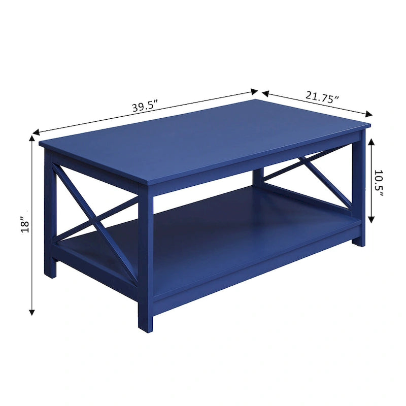Convenience Concepts Oxford Coffee Table with Shelf