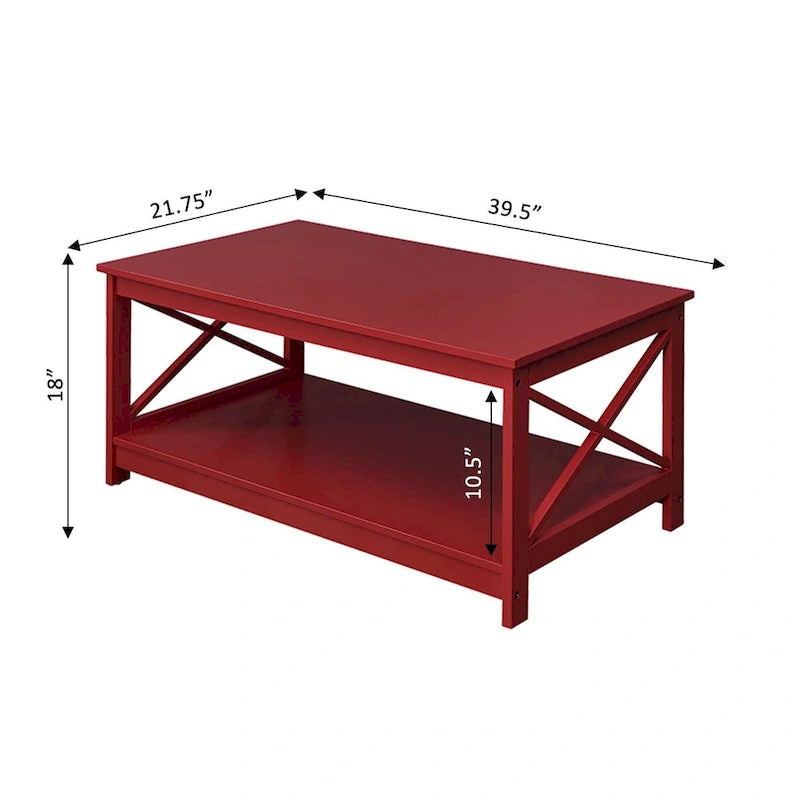 Convenience Concepts Oxford Coffee Table with Shelf