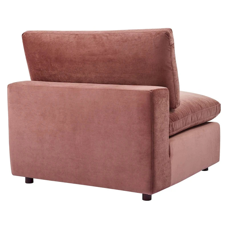 Commix Down Filled Overstuffed Velvet 5-Piece Sectional Sofa