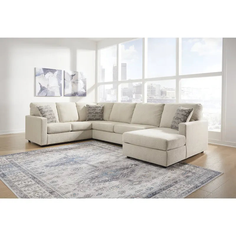 Signature Design by Ashley Edenfield 3-Piece Sectional with Chaise - 139W x 89D x 35H