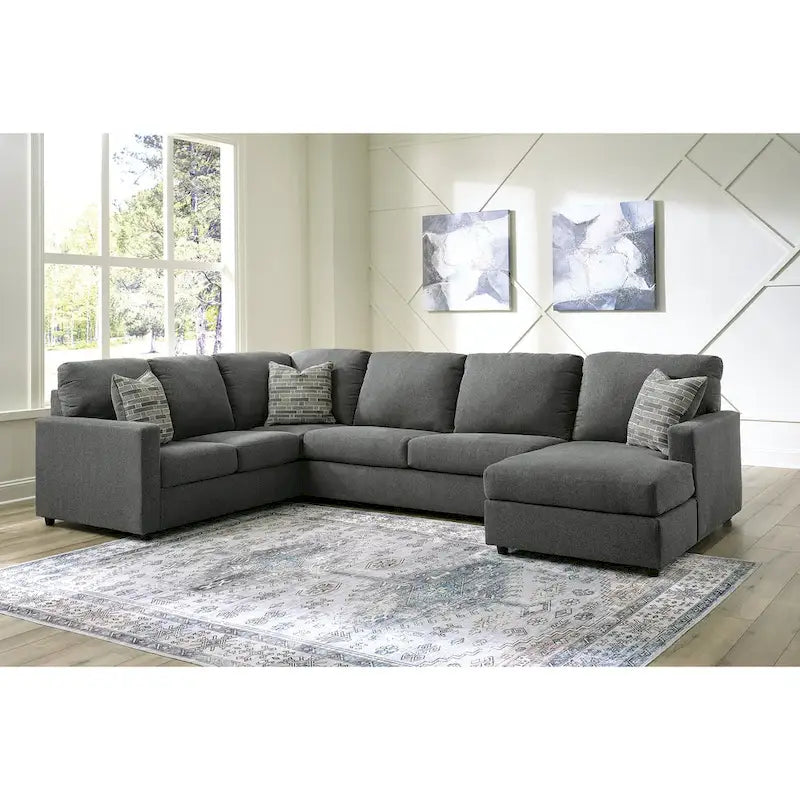 Signature Design by Ashley Edenfield 3-Piece Sectional with Chaise - 139W x 89D x 35H