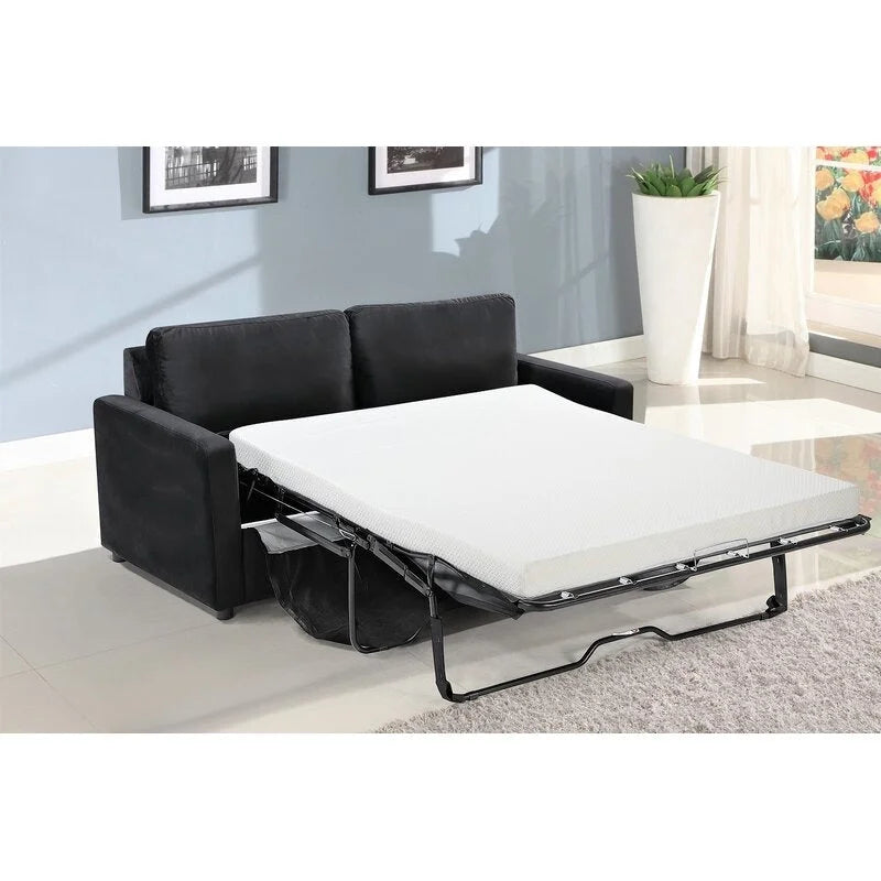 Knightsville Velvet 70 inch Square Arms Sofa Bed