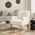 Geltrude Classic Upholstered Accent Arm Chair with Button Tufted Back by HULALA HOME