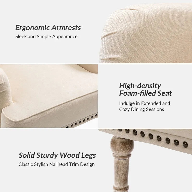 Geltrude Classic Upholstered Accent Arm Chair with Button Tufted Back by HULALA HOME