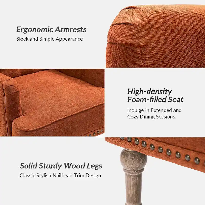 Geltrude Classic Upholstered Accent Arm Chair with Button Tufted Back by HULALA HOME