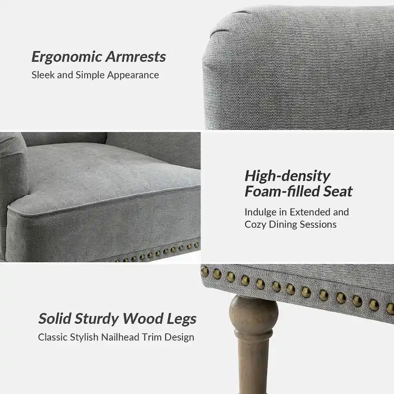 Geltrude Classic Upholstered Accent Arm Chair with Button Tufted Back by HULALA HOME