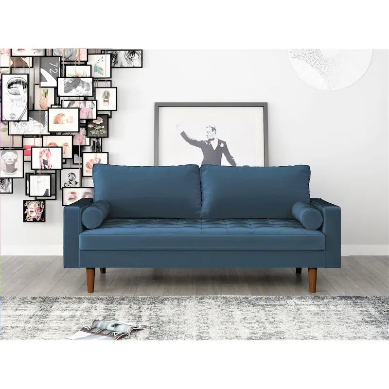 Luis Mid-century Modern Tufted Velvet Sofa