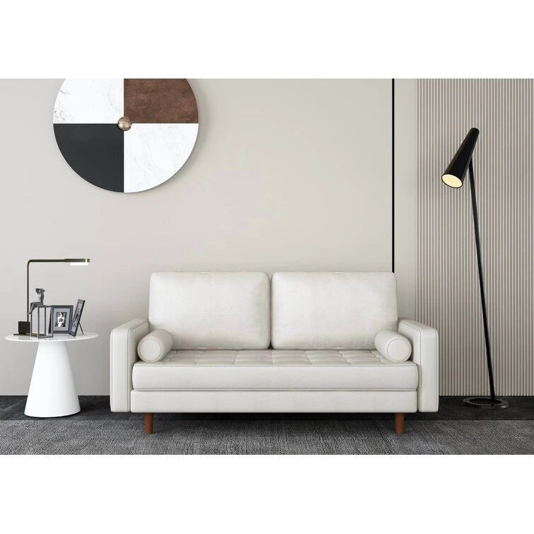70 Upholstery Leather Square Arm Sofa