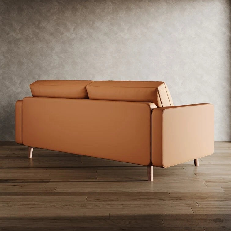 70 Upholstery Leather Square Arm Sofa