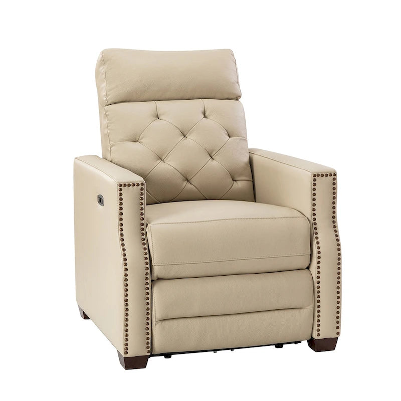 Alina 31.50 Wide Genuine Leather Power Recliner with USB Port